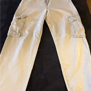 Zara Beige Cargo Women Jeans